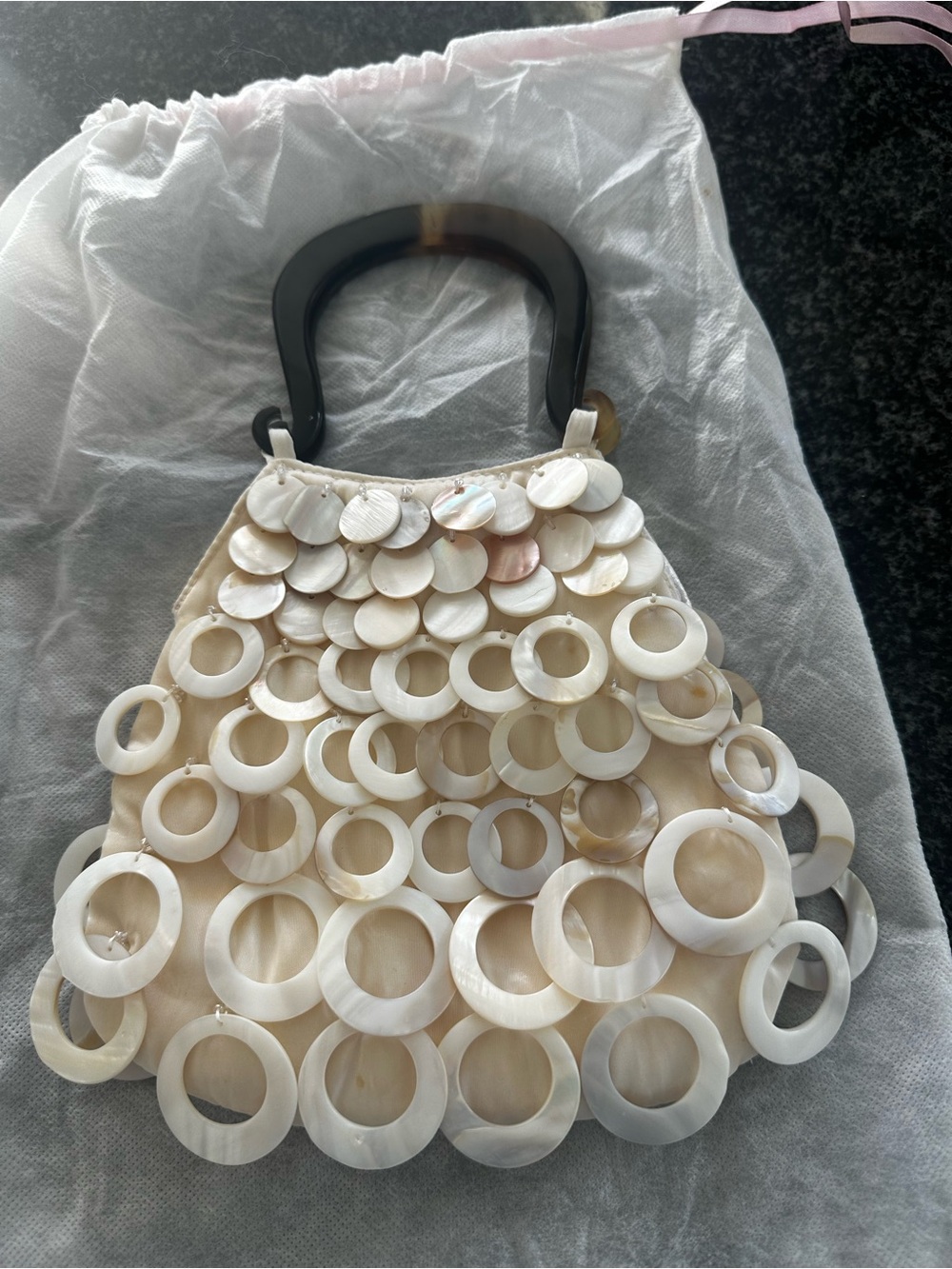 Mother of Pearl Adorned Hand Purse